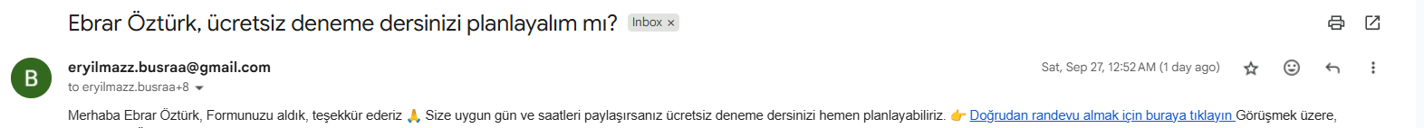 Sample Email